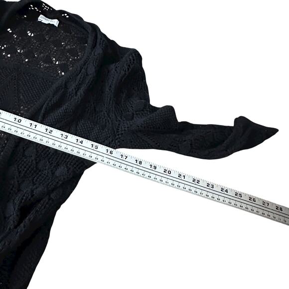 Johnny Was Long Open Front Crochet Kimono Duster Cardigan Sweater Women’s XS - Picture 8 of 9